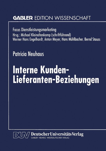 Interne Kunden-Lieferanten-Beziehungen | Buch | 9783824464487-image
