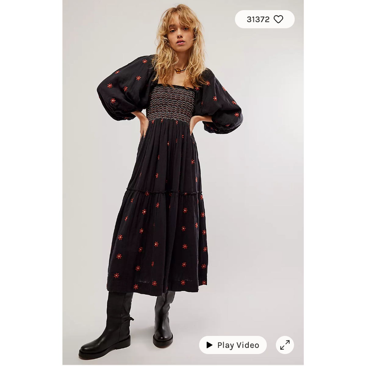 Free People Dahlia Embroidered Maxi Dress Small NWT | eBay