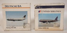 Vintage Herpa Wings German BA Boeing 737-300 + United Airlines Airbus A320-200