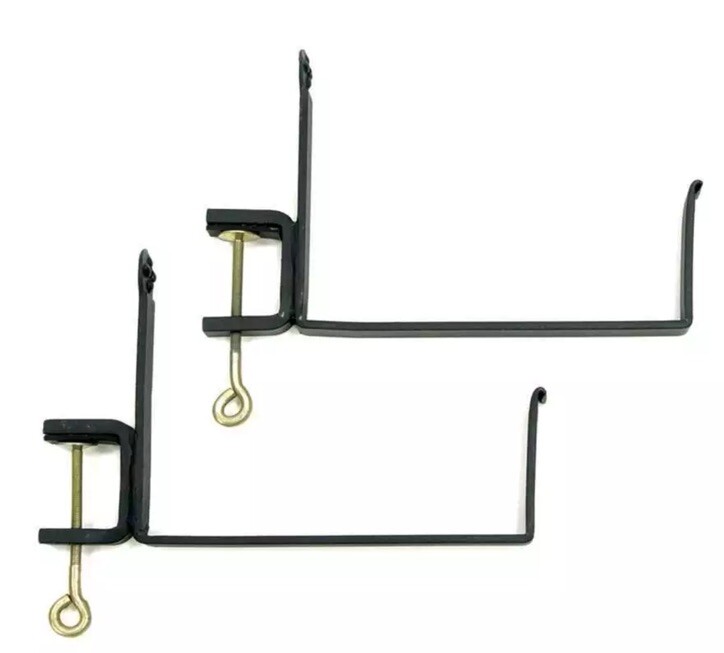 ACHLA Clamp-On 10 Inch Flower Box Brackets - SFB-03C. (1 Pai