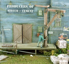 Industrial Jib Loading Crane HO Scale Timber style comes Pre Weathered 1/87 scl