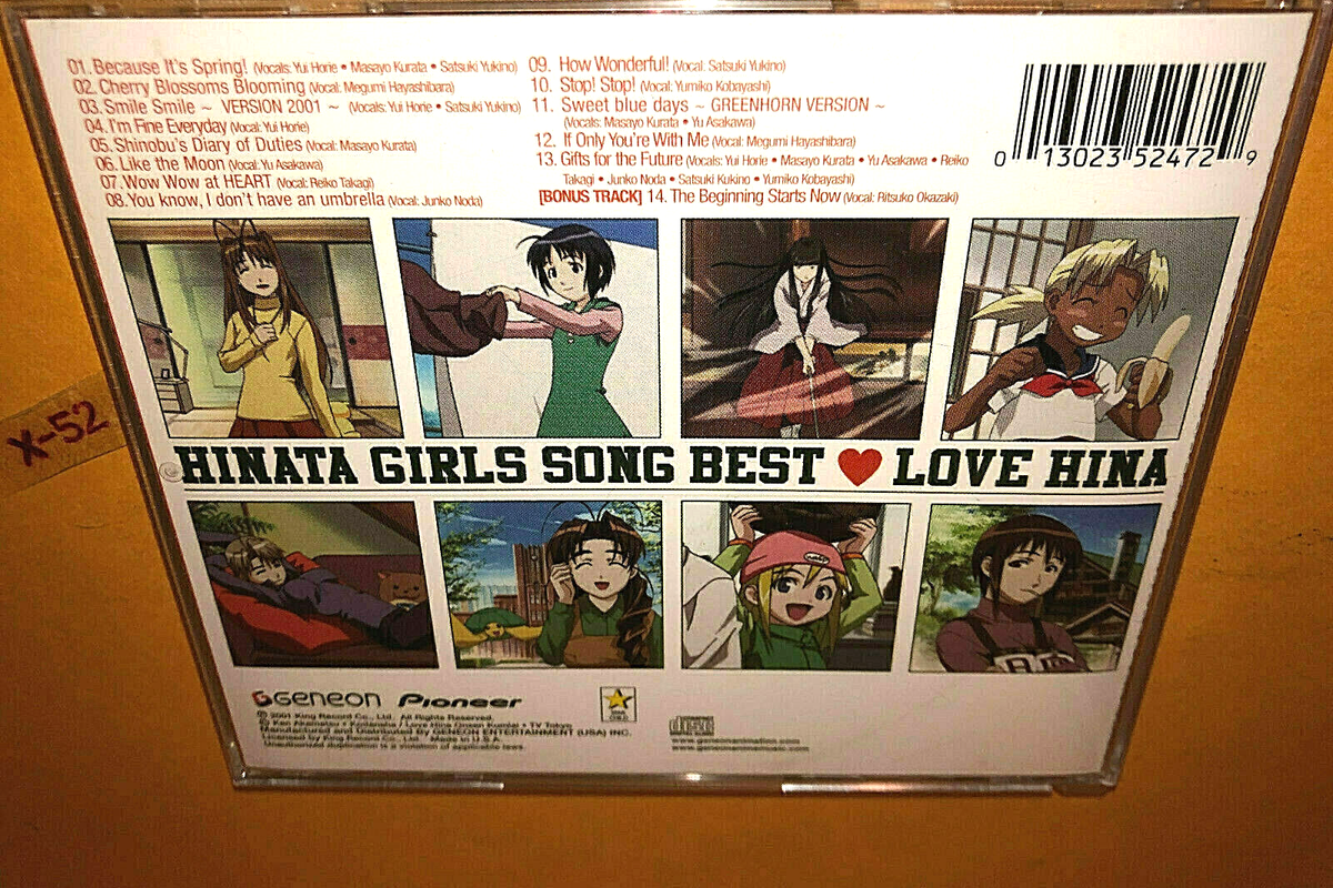 Love Hina CD anime soundtrack Hinata Girls Song Best 14 hits
