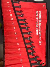 14 Piece Wrench Set with Case Black with Red Case