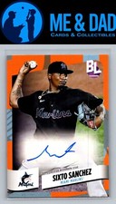 2024 Topps Big League #BEO-SS Sixto Sanchez Base Electric Orange Autographs