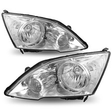 For 2007-2011 Honda Crv Cr-v 4dr Chrome Headlights Clear Corner Lamps Leftright
