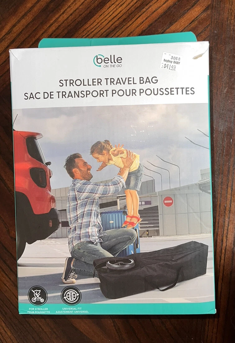 Belle ON THE GO Umbrella Stroller Travel Bag in Black - 11.5" x 11.5" x 43"