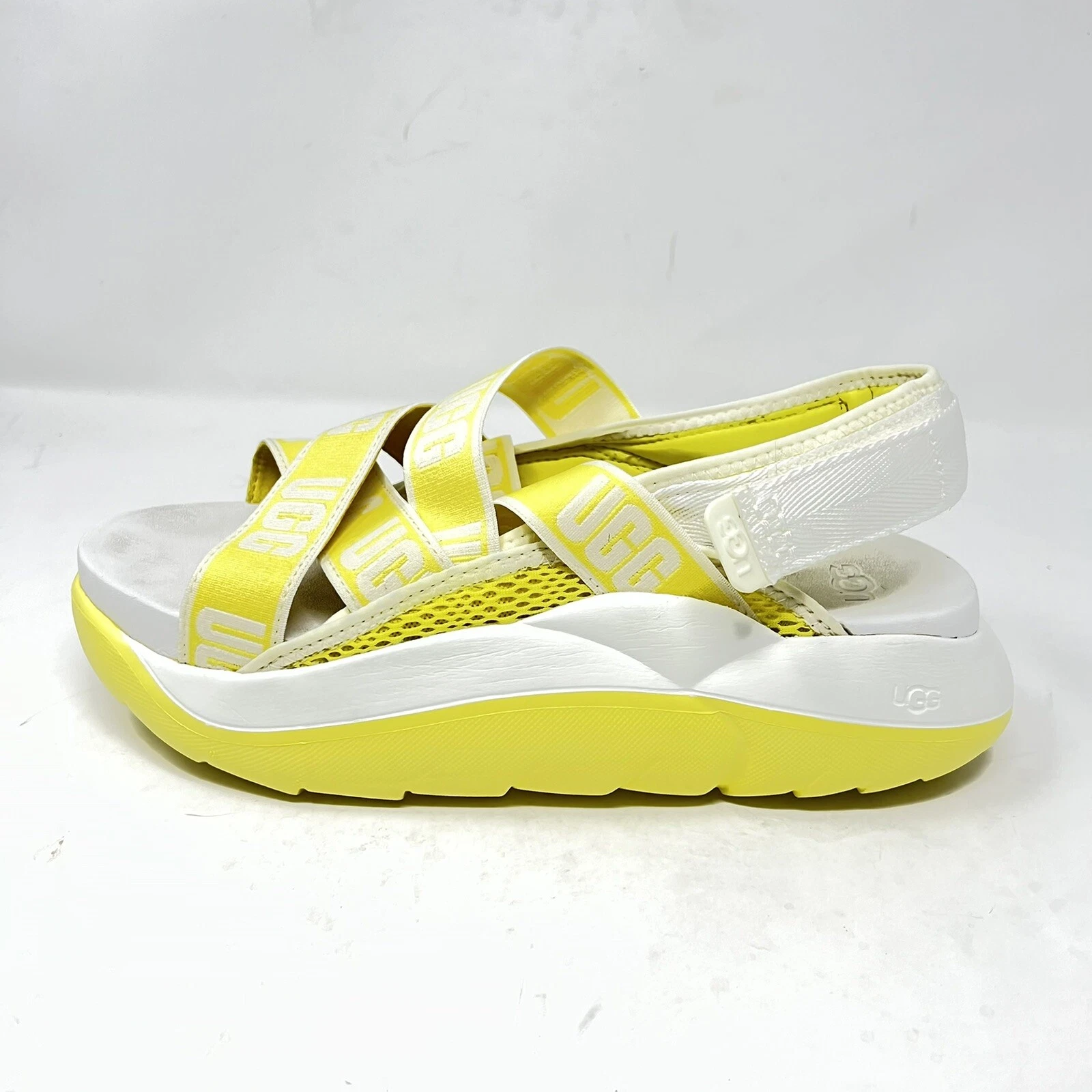 Sandalo UGG LA Cloud Slingback Runner logo giallo plateau taglia US 10 EU 41 1110090