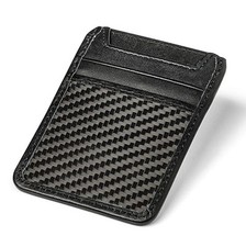 IVUK-LT: Pure Carbon Fiber and Leather Card Holder