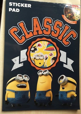 Neu Despicable Me Minions Classic Stickerblock - über 30 Aufkleber & 7 Szenen