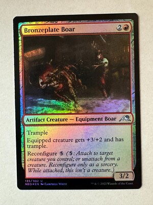 Bronzeplate Boar Foil 135 Kamigawa Neon Dynasty MTG NM+ | eBay Bronzeplate Boar Foil 135 Kamigawa Neon Dynasty MTG NM+ | eBay