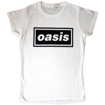 Oasis Decca Logo Short Sleeve Tee White New