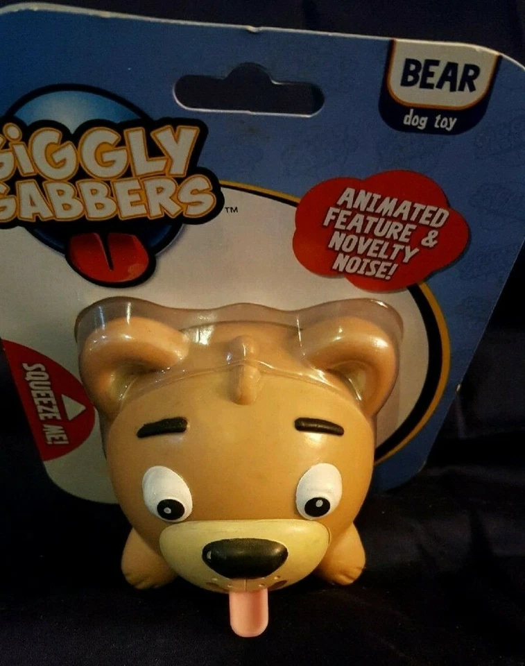 Giggly Gabbers 浅棕熊球狗玩具 — 第 3/3 张图片