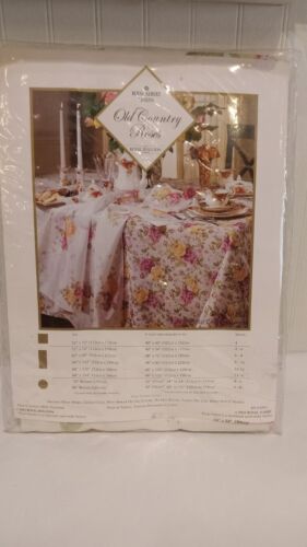 Royal Albert Old Country Roses Oblong Table Cloth 60x84" New In Package - Afbeelding 1 van 4
