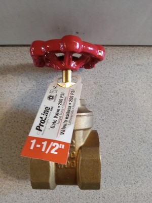 B & K ProLine Series 100-407NL Gate Valve, 1-1/2 in Connection, FPT, 200 PSI