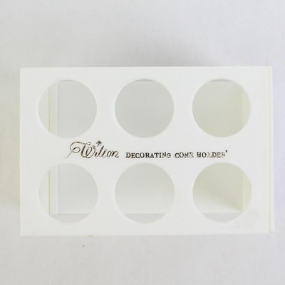 Vintage Wilton Deko-Tüllehalter aus Kunststoff Weiß, 1-teilig