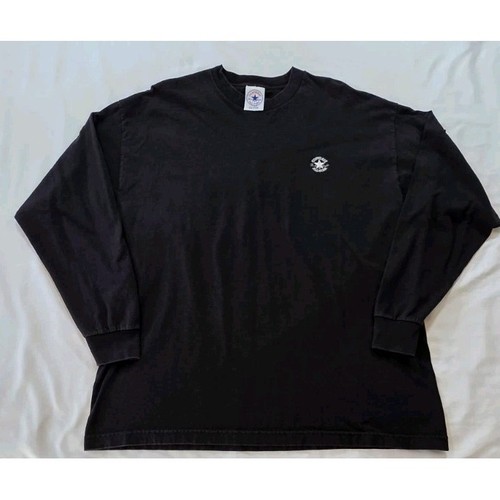 VTG 90s Converse All Star Chuck Taylor Crew Neck Long Sleeve T-shirt XL Black