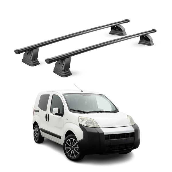 Stahl DachträGer FüR Fiat Fiorino 2007-2024 TÜV AbschließBar 75 Kg 2Tlg Schwarz-image