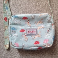Cath Kids Shoulder Bag By Cath Kidston Blue With Dogs and Cats Umbrella Pattern