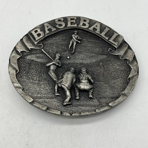 Vintage Baseball Belt Buckle 0-85 1977. Made In The USA By Bergamot FREE SHIP