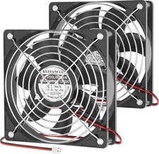 120mm x 25mm 12V 2-PIN Brushless DC Cooling Fan 2-Pack
