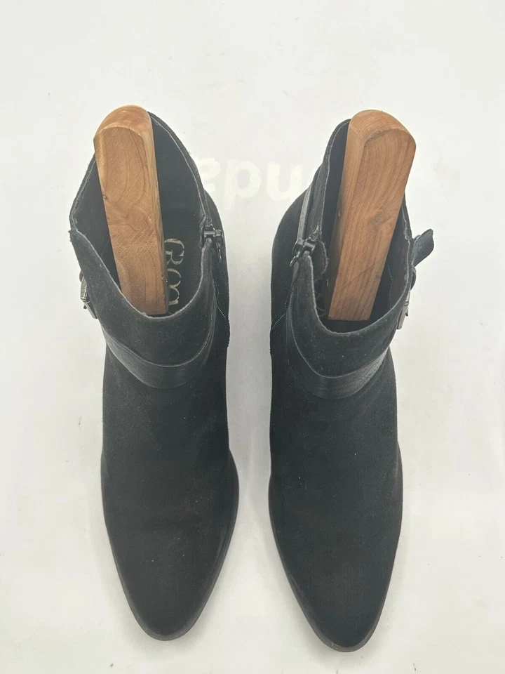 Botas - Botines Dexter Cadence Gamuza Para Mujer Talla 9.5 Triple Negro Cremallera Lateral Foto 4 de 4