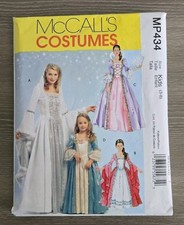 McCalls Costumes MP434 Sewing patterns girls/misses princess Miss SML-XLG CUT