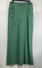 Adair Damen Livvy Golfhose neu mit Etikett grün weites Bein hoher Bund Activewear Gr. 2XL