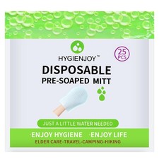 HYGIENJOY-Rinse Free Bath Wipes 25 counts ,Disposable No Rinse Body Wash,More Co