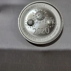2020 2 Oz 999 Silver Round Cov-19 Pandemic Envela Ultra High Relief Coin.