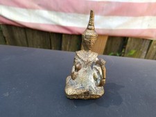 Vintage Bronze? Brass? Budda Figurine Handcrafted Buddhist Collectible Art