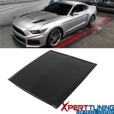 Fits 15-17 Ford Mustang Gt Style Single Vent Feaux Ram Air Hood Scoop Black Abs