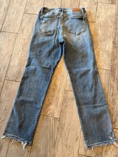 Judy Blue Dad Jean 11 30 Jeans Raw Hem Straight Leg Distressed Boho Hippie 82540