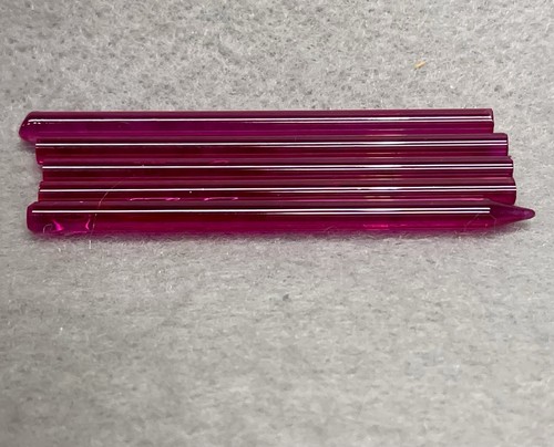 Solid RUBY Laser Rods 5 pcs., Length 48mm & Width (Diameter) 3mm