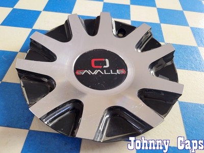 CAVALLO Wheels # C275L175A . BLACK/SILVER Metal Wheel Center Cap  [41]  (Qty. 1)
