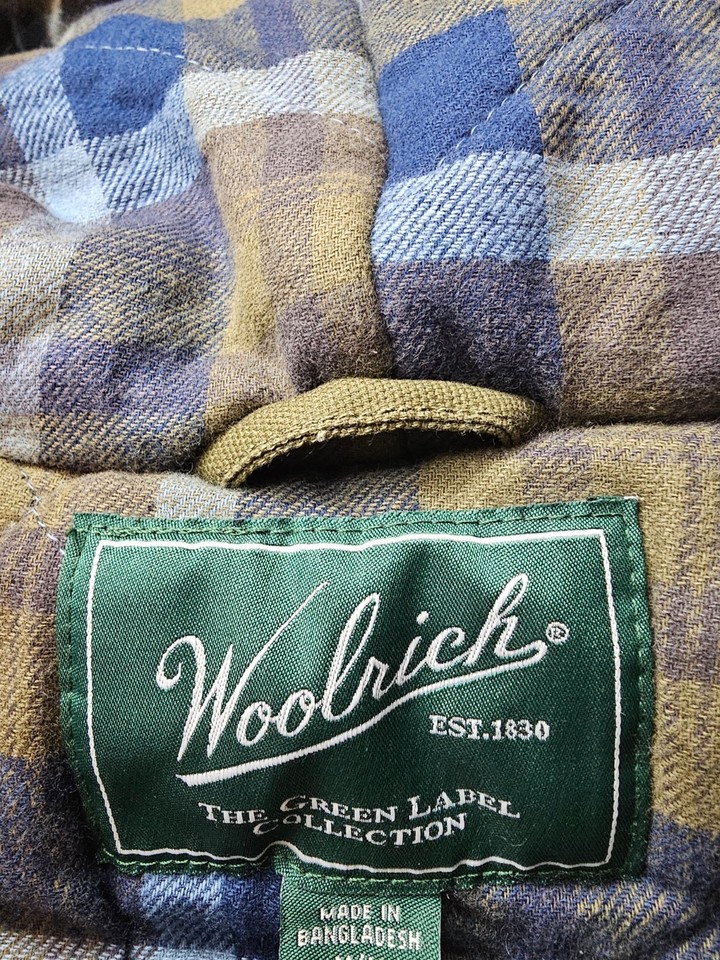 Woolrich Men's Cotton Canvas Hooded Jacket Lined Full Zip | eBay