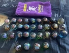 Vintage Pokemon Marble set with Mew #151 marble and Carrying Pouch - Lot of 31