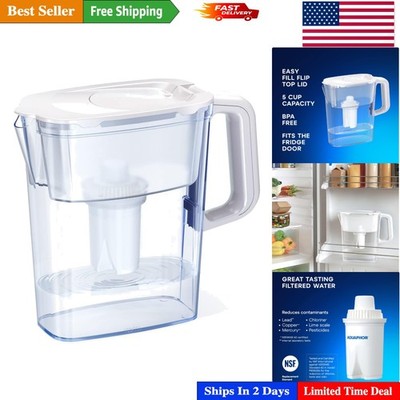 1L Water Filter Pitcher - Easy Refill with B15 Filter for Fresh Tasting Water