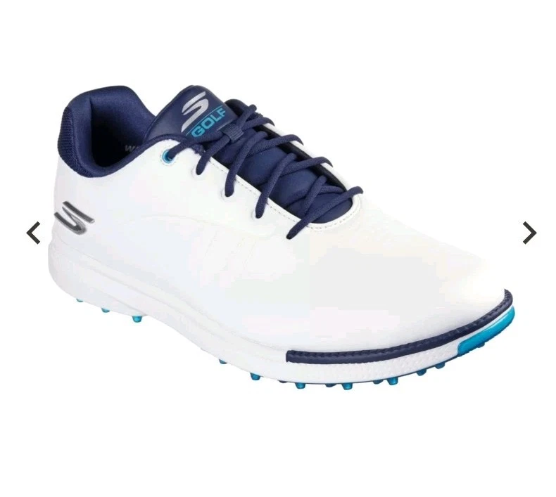 Skechers Go Golf Tempo Men's Golf Shoes - 214099 Blue/White Waterproof Wide Szs