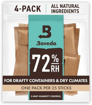 Boveda 72% Two-Way Humidity Control Packs For Wood Humidifier Boxes   Size 60  