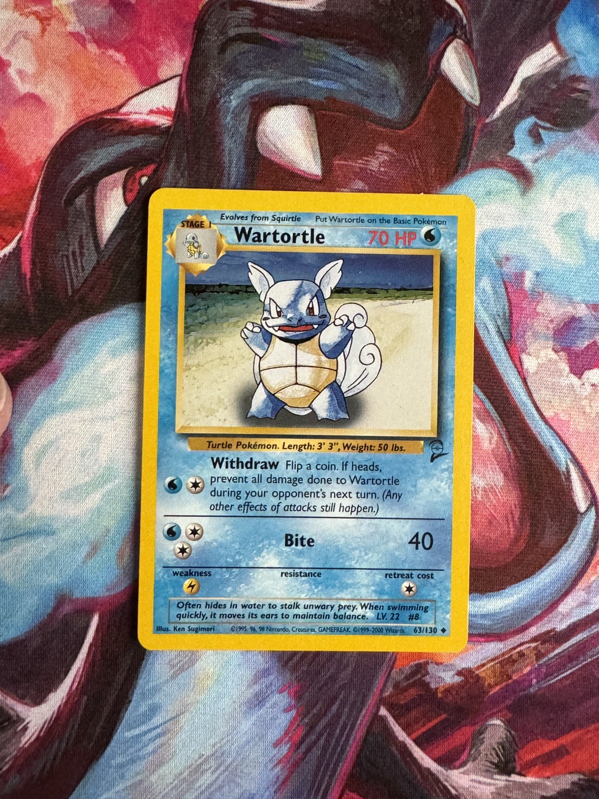 Pokémon TCG Wartortle 63/130 Regular Uncommon Base Set 2