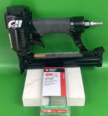 #ad CAMPBELL HAUSFELD 1 1 4quot; Pneumatic BRAD NAILER STAPLER 18 GAUGE SB323200 Works $28.00