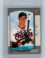 2000 BOWMAN LARRY BIGBIE #335 AUTO AUTOGRAPHED SIGNED BALTIMORE ORIOLES