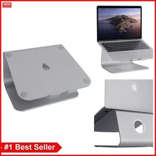 Laptop Stand Aluminum Ergonomic Space Gray 5.9 Inch Height Adjustable Cable