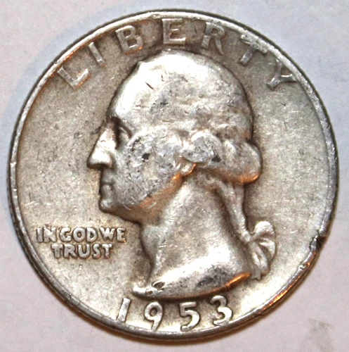 1953-S Washington Silver Quarter - Fine - #1248EA