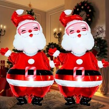 Santa Claus Balloon - 119cm Inflatable Christmas Decorations - 2pcs Set