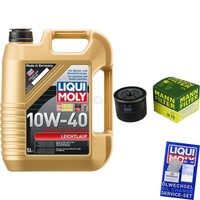 Mann Inspektionspaket 5L Liqui Moly Leichtlauf 10W-40 FüR Smart Fortwo Coupe 1.0