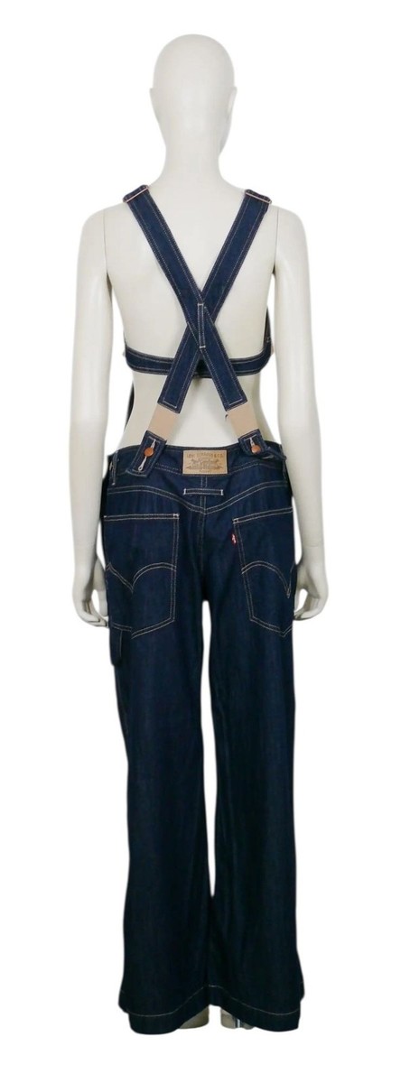 Jean Paul Gaultier x Levi's Iconic Raw Blue Denim Jumpsuit Size L