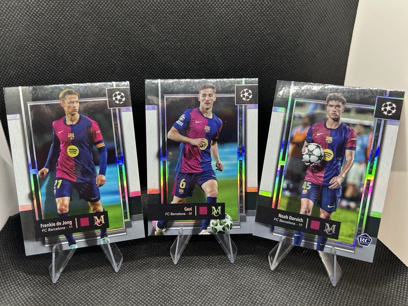 Barcelona Lot Gavi De Jong Darvich RC Topps Museum UCL Cards