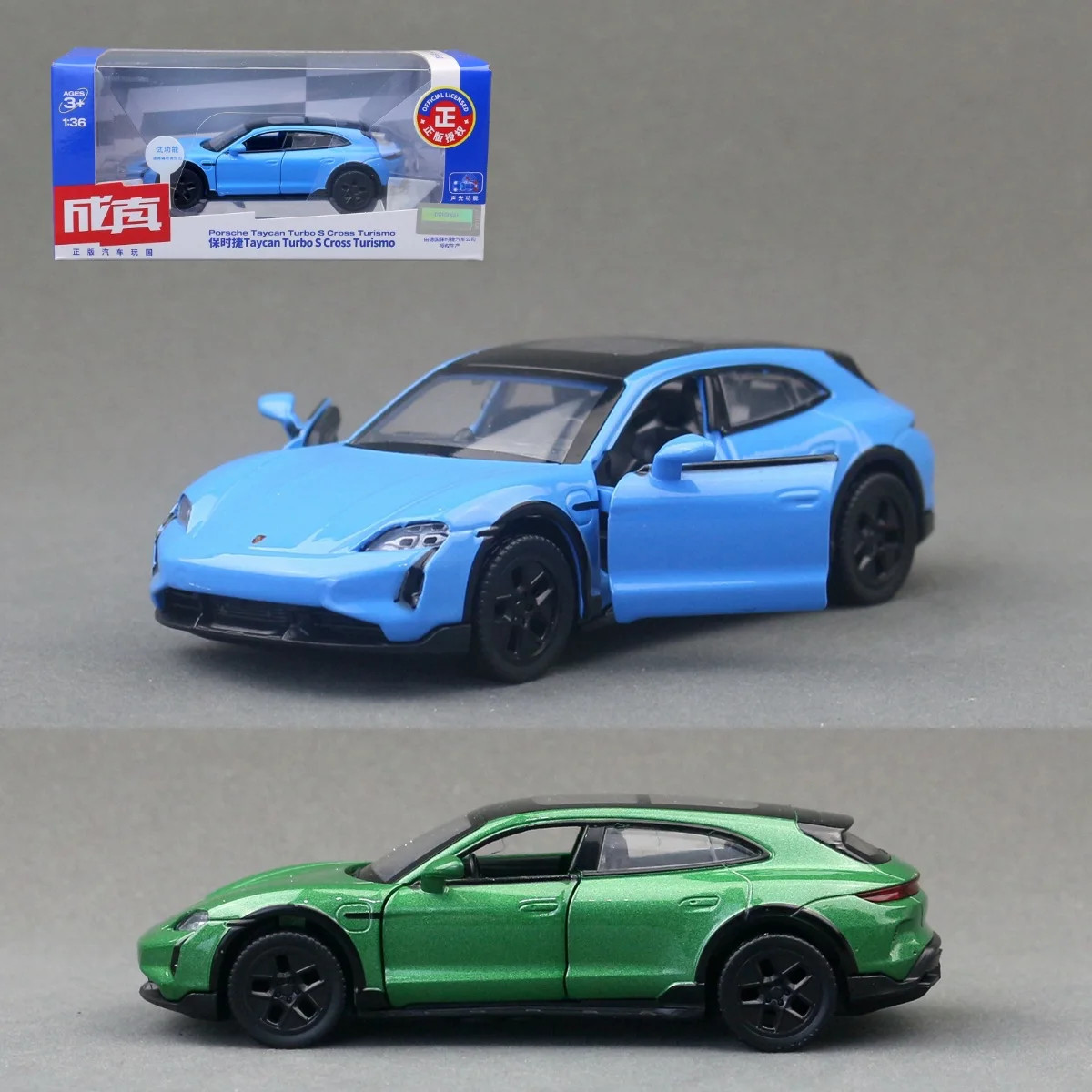 1:36 Porsche Taycan Turbo S Cross Turismo Alloy Diecast Car Model