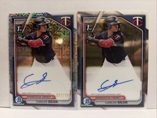 2024 Bowman Chrome Prospect HTA Choice Refractor /150 Carlos Silva Auto & BONUS